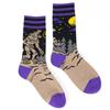 Gothic Dark Retro Jacquard Skateboard Mid-Tube Cotton Socks - Spring/Summer Trendy Unisex Style