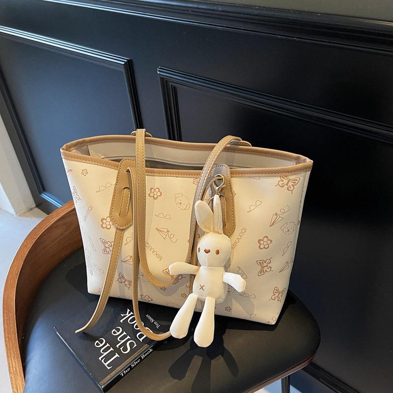 New Fashionable Versatile Tote Bag Women's Large-capacity Shoulder Bag Leisure Commuter Handbag Class Bag