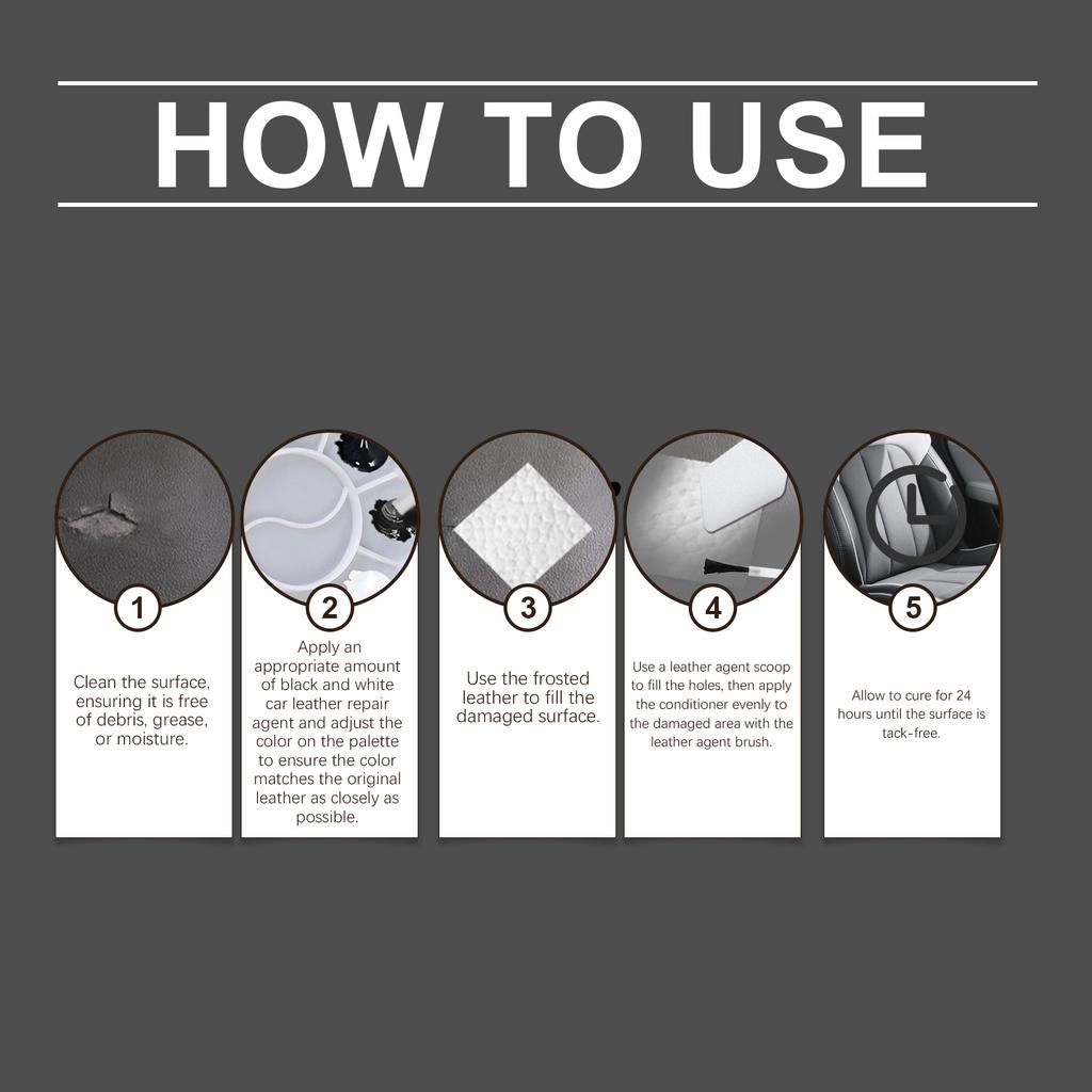 Car Leather Repair Paste Filler Car Seat Leather Complementary Refurbishing Paste Sofa Coats Scratch Cracks Restoration