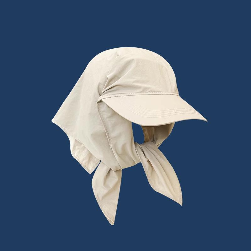 Jennie Style Sun Protection Headscarf Hat with Strap - Outdoor Baseball Cap Sunshade
