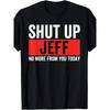 Men'S Funny "Shut Up Jeff No More From You Today" Graphic T-Shirt - Red & Print On Crew Neck Short Sleeve Casual Tee, Comfortable Casual Attire for
