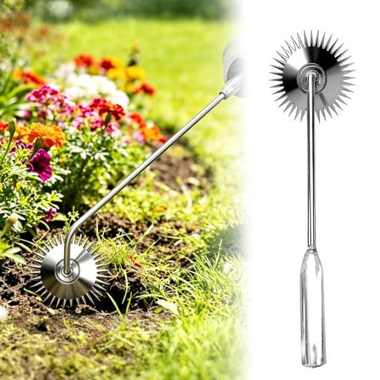 Hand Weeder with 360-Degree Rotatable Head Weed Puller with Ergonomic Handle Manual Weeding Tool for Uprooting Dandelion Thistle Garden Lawn Patio