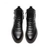 Luxury Men Boots Fashion Chelsea Boots High-top Tassel Zipper Men's Leather Shoes Designer Retro Men Ankle Boots Plus Size 38-48