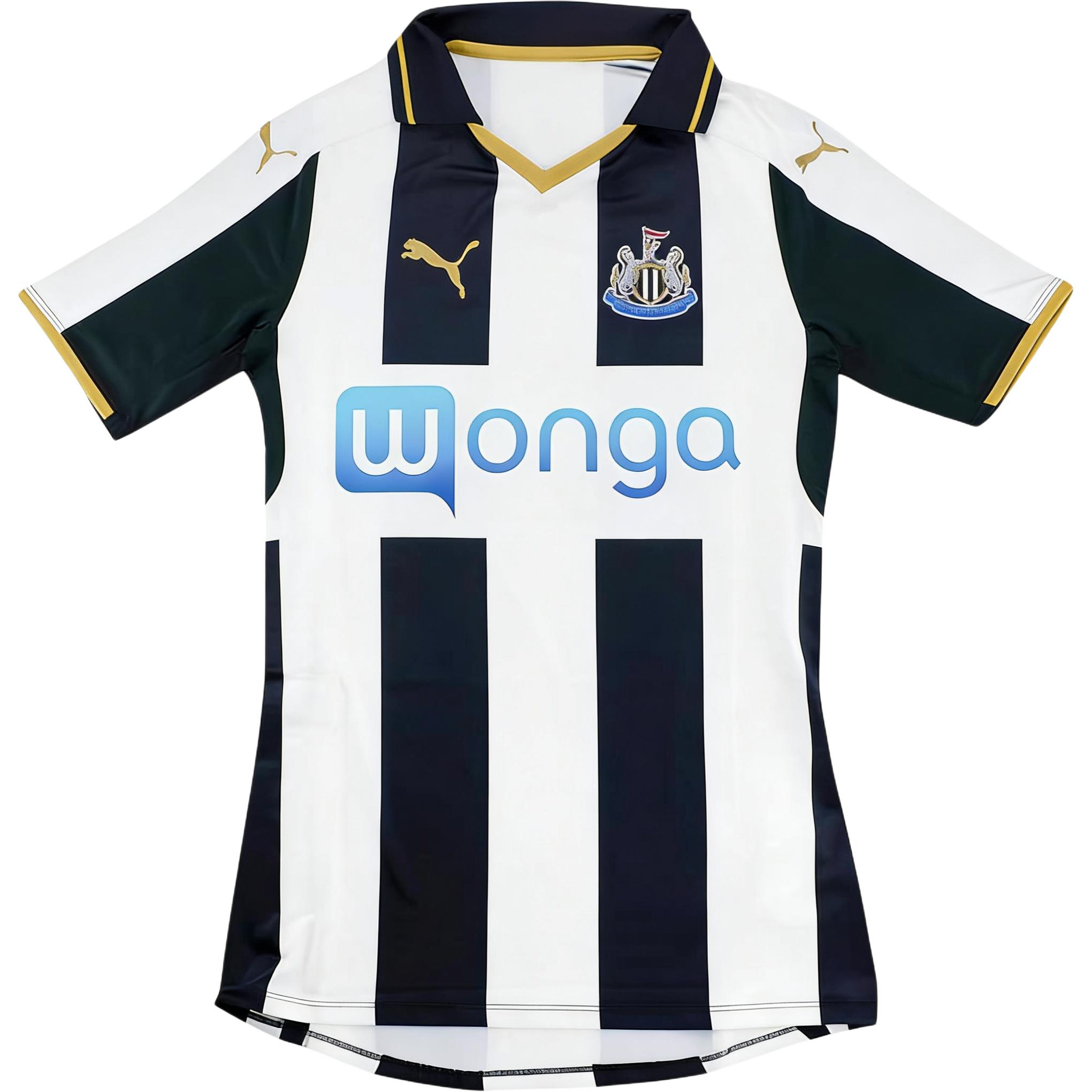 PUMA Newcastle United 2016-17 Home Fashion Soft Comfortable Short Sleeve Football Shirt Men tops Black White 749986-01 XL