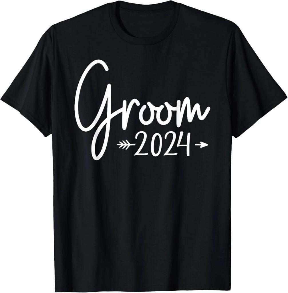Groom Est_ 2024 Married Wedding Engagement Getting Ready Gift Unisex T-Shirt