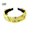 Women Wide Headband Hairband Flower Printed Knotted Cloth Head Band Fashion Adjustable Knot Hairbands Non Slip Hair Accessories for and Girls