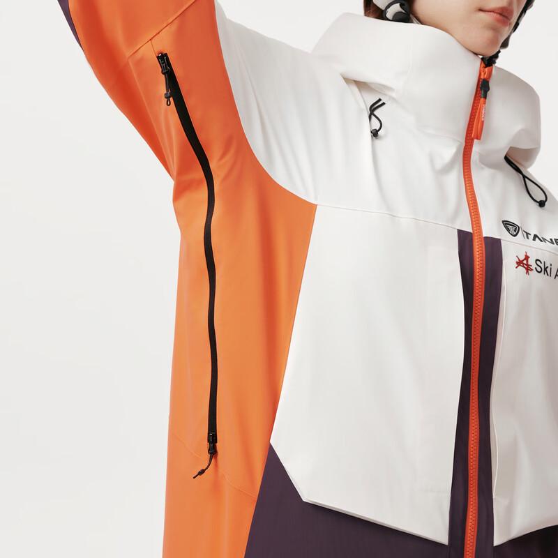 Tambor Unisex Goose Down Spliced Hooded Short Ski Jacket