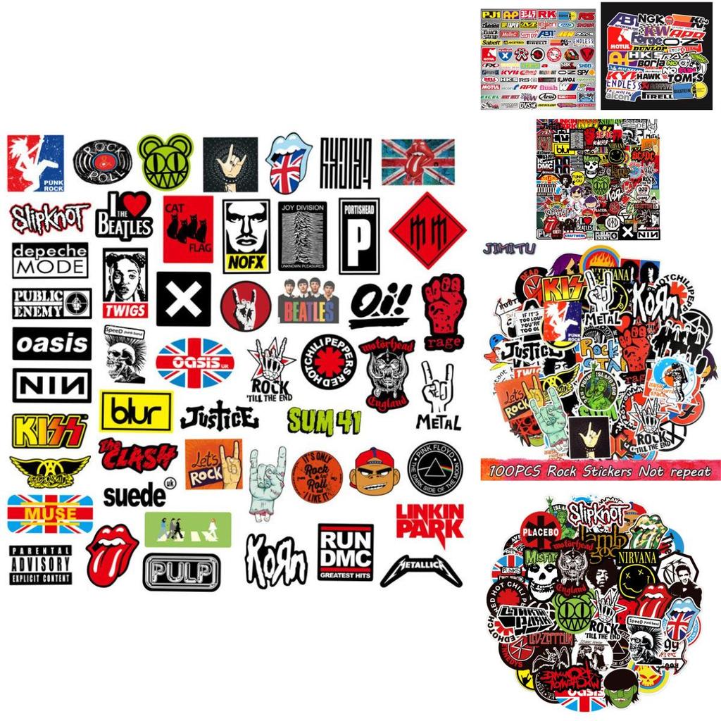 Klassische Rockband-Aufkleber Für DIY-Graffiti Wasserdicht Und Rückstandslos 100 Stück