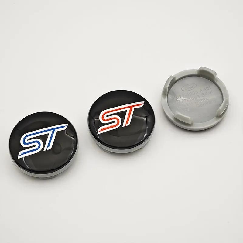 4Pcs 54mm ST Wheel Center Cover Hub Caps Car Emblem Badge For F-o-rd ST Logo Auto Accessories