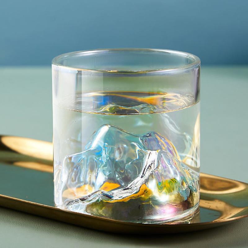 170ml Mountain Tea Cup Colorful Glass Luxury Gifts for Friends Transparent Cups Lightweight Glass Heat-resistant Material Mugs