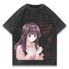 Fragrant Blooms Elegant Blossoming Anime Washed TShirt AllSeason Personalized Clothing Plus Size Women And Men Tshirt