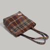 Japanese Retro Plaid Autumn Winter Tote Bag for Girls Students Handbag Korean Version Large Capacity Versatile Shoulder Bag