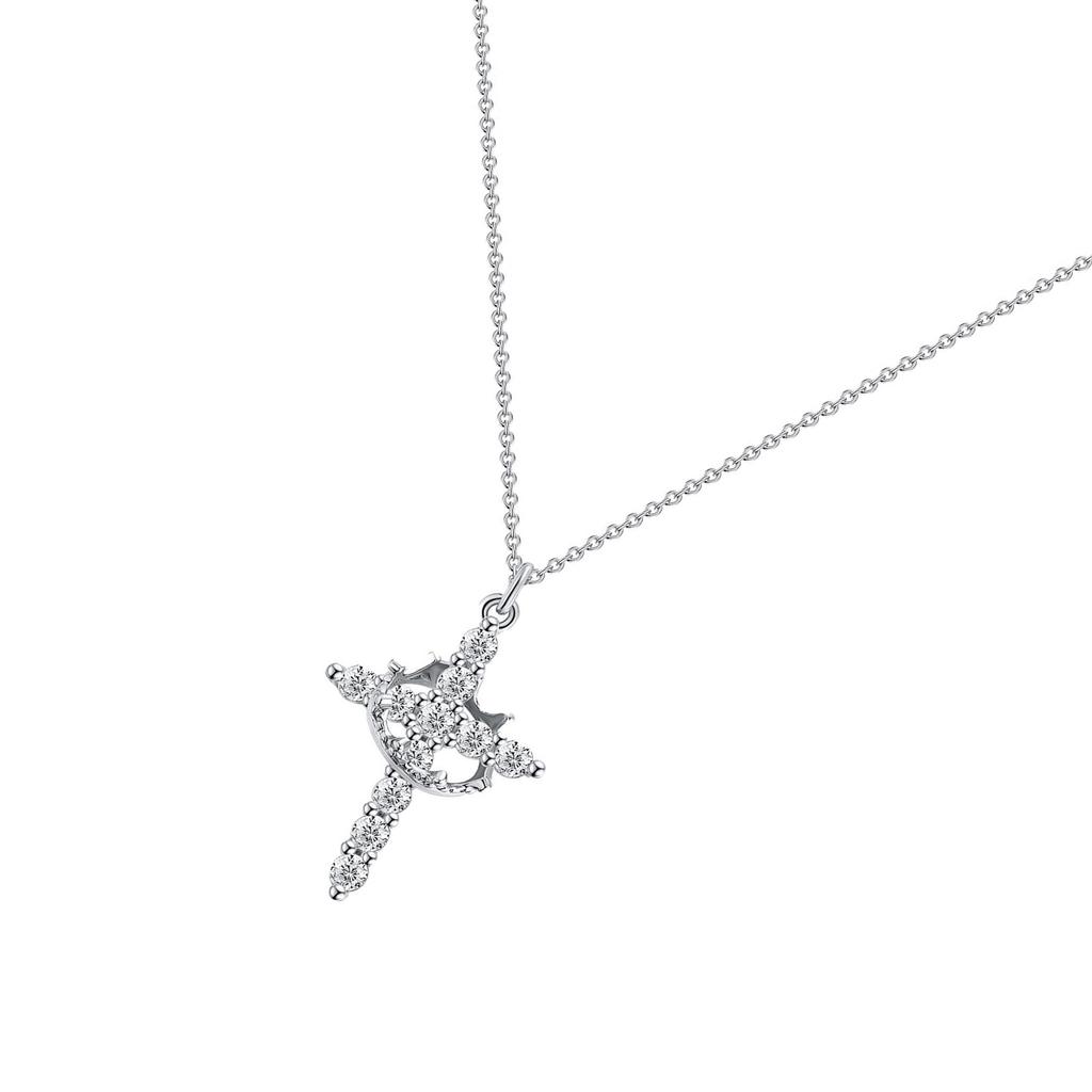 Fashionable Choker Necklace with Sturdy Stainless Steel Crosses Pendant Jewelry Accessory for Trendy Women and Girls