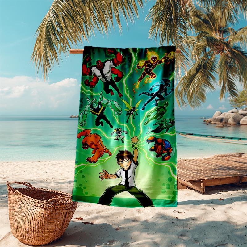 1pc Ben Alien Force Microfiber Beach Towels Quick Dry Towel Sand Beach Towels Pool for Travel Swim Pool. S072101165