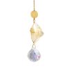 Crystal Sun Catchers for Windows, Colorful Healing Light Crystal Suncatcher, Prism Crystal Hanging Pendant with Chains, Gold-Plated Wind Chimes,