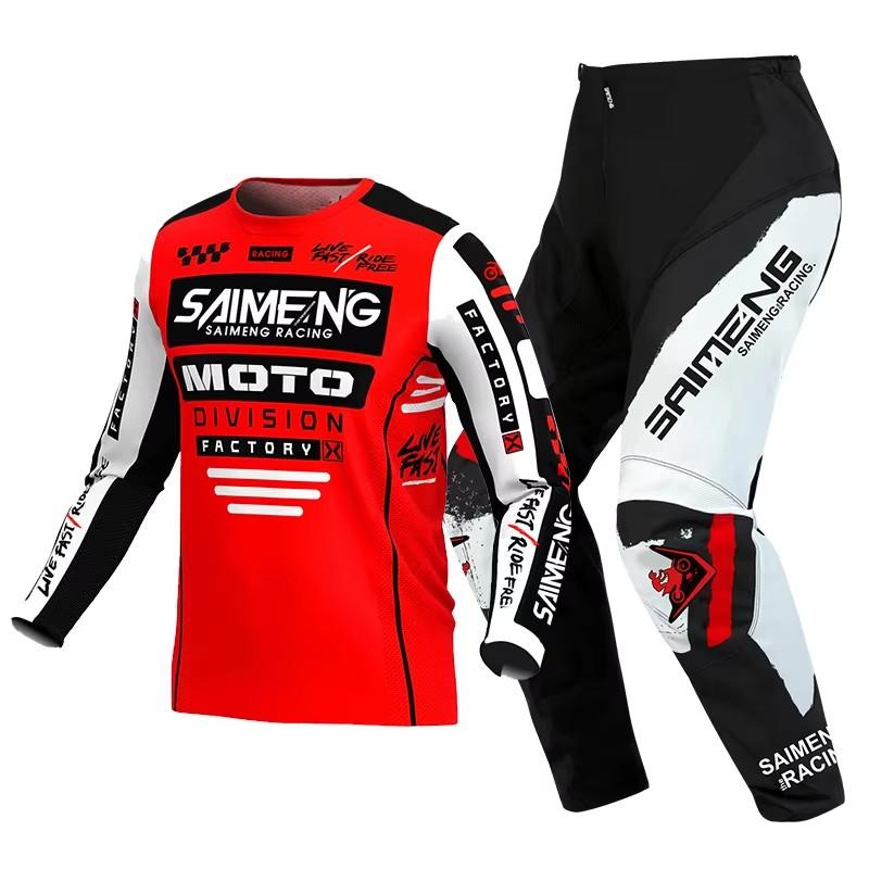 Set Motocross Bambino Maglia e Pantaloni Moto Abbigliamento Bambini Ragazzo Grande Ragazza Set Attrezzatura MX Giovanile Tuta da Corsa