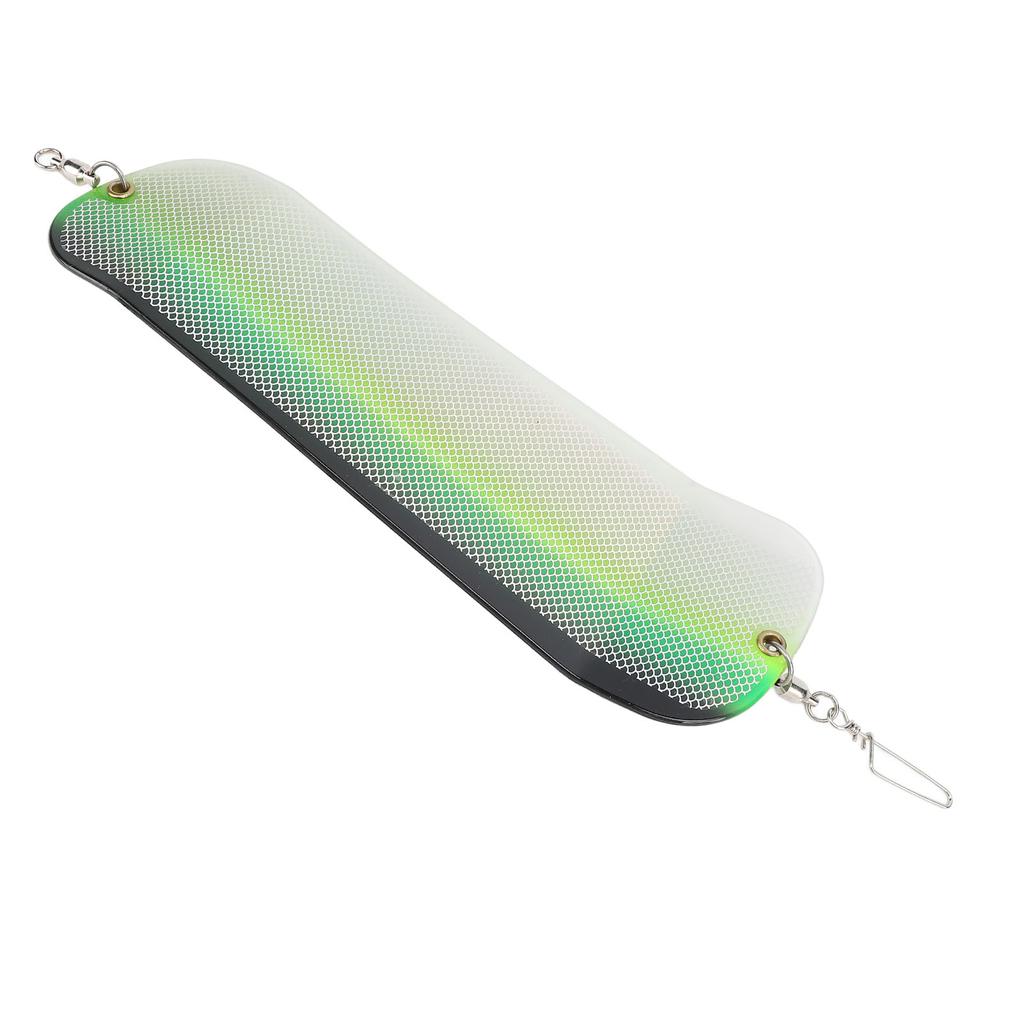 Błyskotka wędkarska ABS Podwodna Dwustronna Luminous Obrotowa Płytka zanurzeniowa Błyskotka do połowu w morzu Akcesoria do trollingu 28cm Luminous Zielony Czarna krawędź