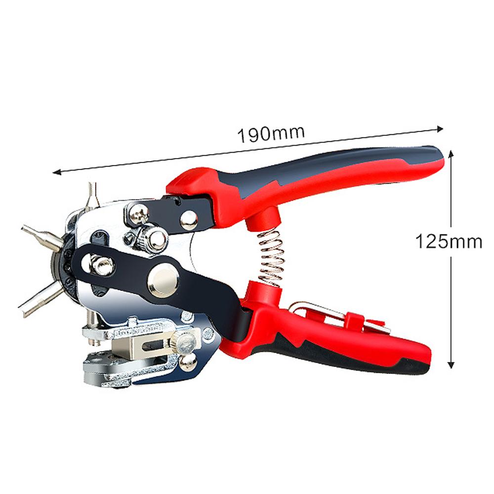 Multifunctional Hole Punch Eyelet Puncher Leathercraft Leather Belt Watchband Belt Round Hole Punch Plier Plastics Iron