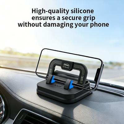 360 laipsnių besisukantis prietaisų skydelio telefono laikiklis, sulankstomas silikoninis neslystantis automobilio stovas