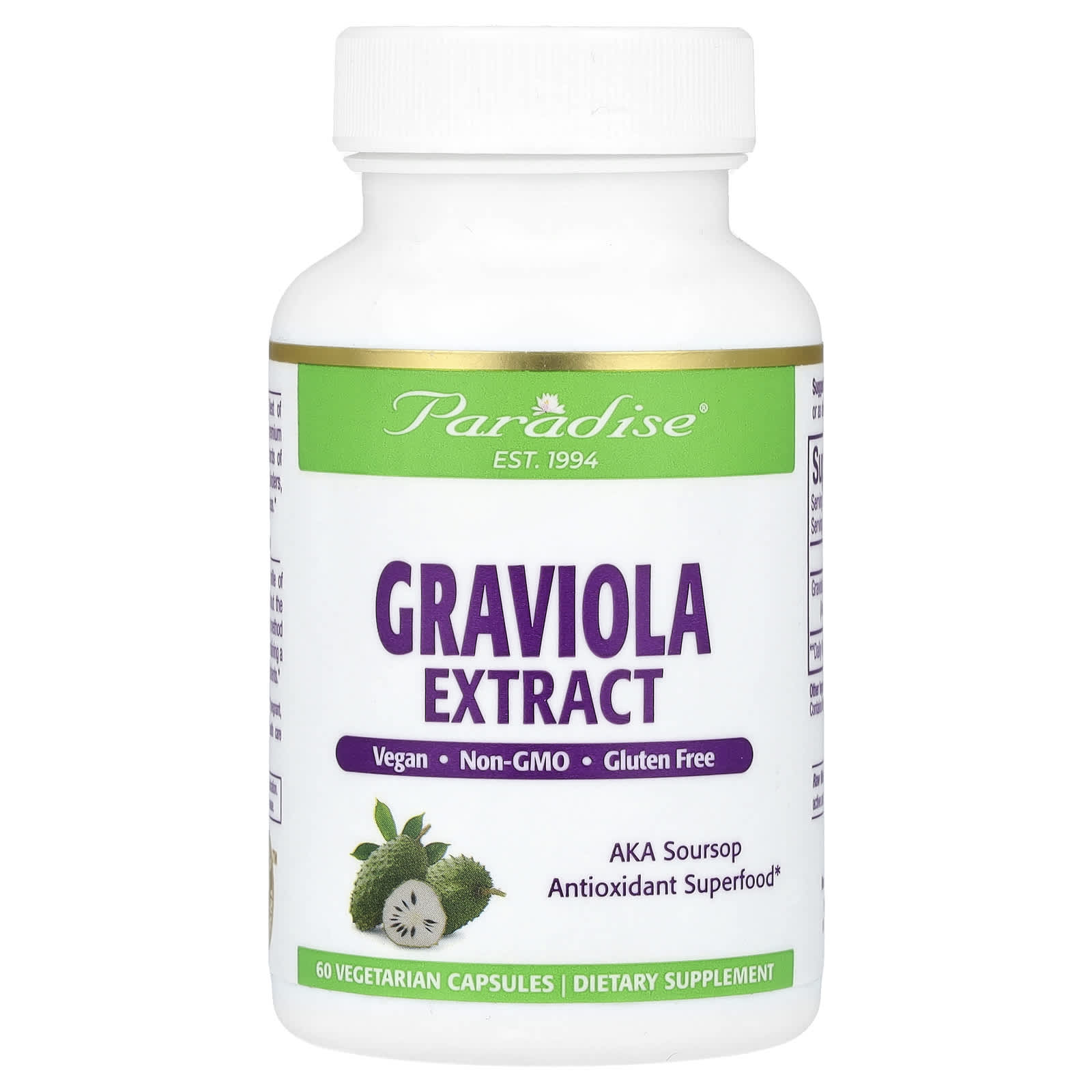 

Graviola Extract, 250Mg, 60 Veggie Capsules