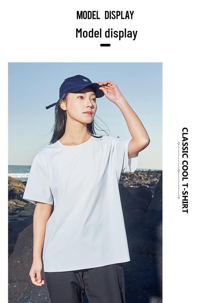 Women's Quick-Dry Short Sleeve T-Shirt - Summer Cooling, Breathable, Lightweight Sportswear