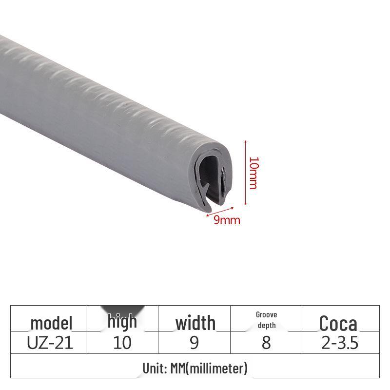 U-Shaped Rubber Edge Protector for Sheet Metal and Glass