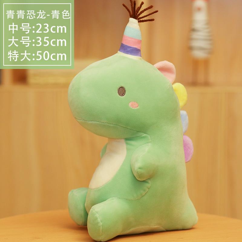 Schattige Dinosaurus Pluche Speelgoed Set Pastel Roze Groen Blauw Met Feestmutsen En Rozige Wangen Zacht Gevuld Knuffelbaar Stijlvol Charmant 23cm
