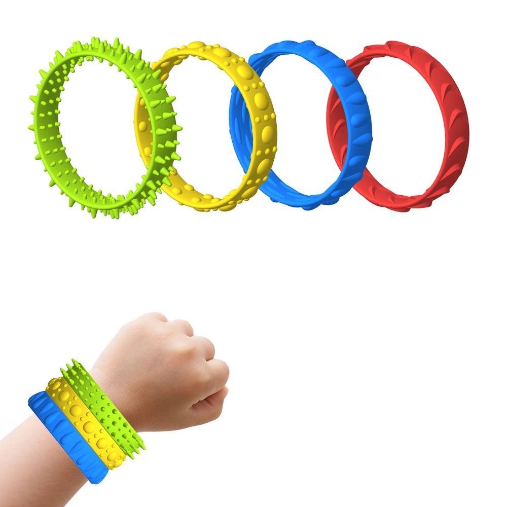Soft Material TPR Sensory Hand Ring Toys Flexible Design Silent Decompressors Bracelet  Kids Play