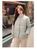 Fake Two-piece Knitted Stitching Down Cotton-padded Jacket for Women
