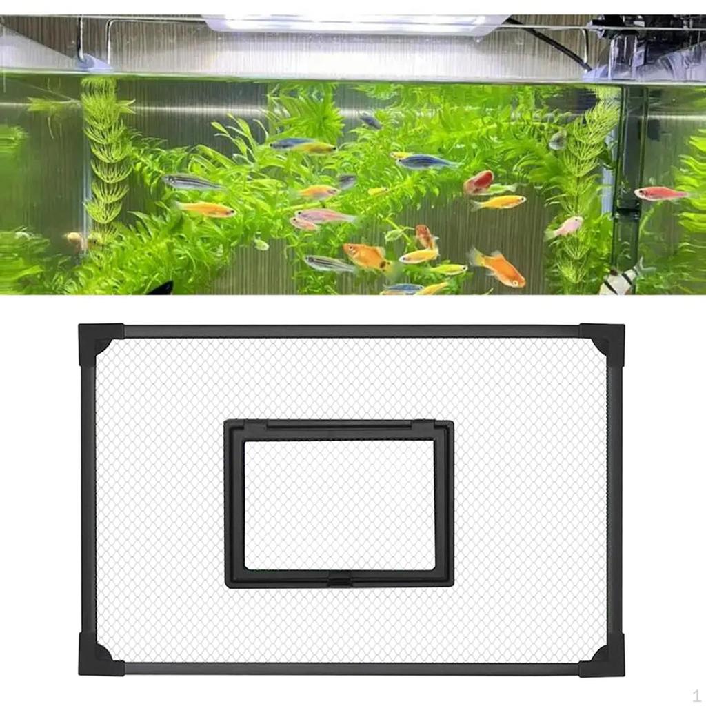 Aquarium Net Cover Edges Anti Reptile Lid Professional Accessory Easily Install Versatile with
