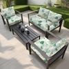 Outdoor Printed Stretch Sofa Cushion Cover, Single-Sided Milk Silk