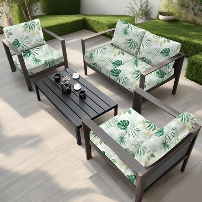 Outdoor Printed Stretch Sofa Cushion Cover, Single-Sided Milk Silk