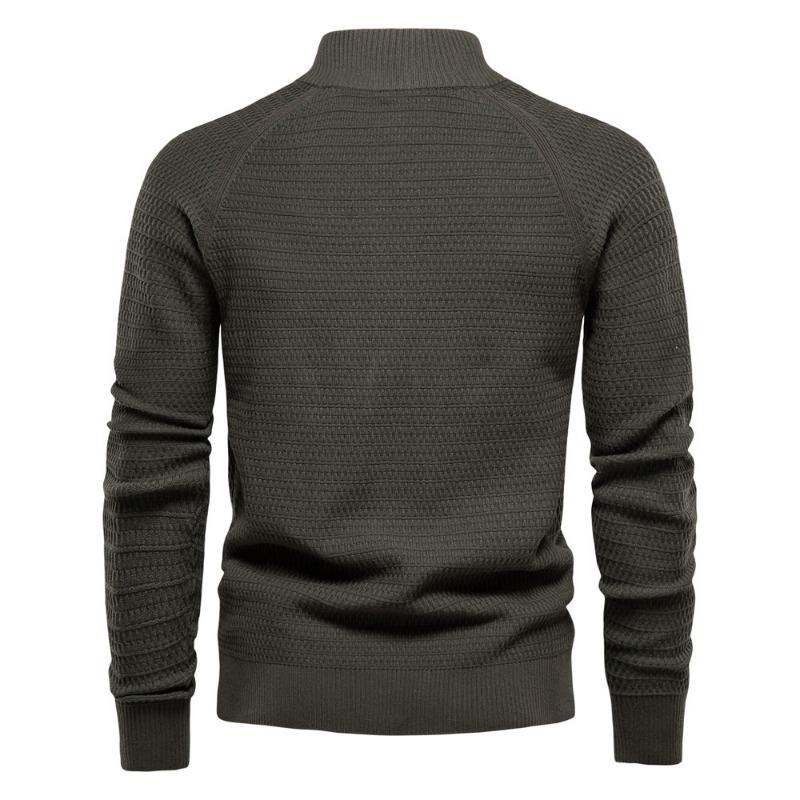 Men’s Business Casual Zip-Up Knit Sweater