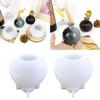 Geometric 3D Round Gypsum Silicone Molds Storage Box Mold for Making Succulent Plant Pot Flower Pot Candle Holder