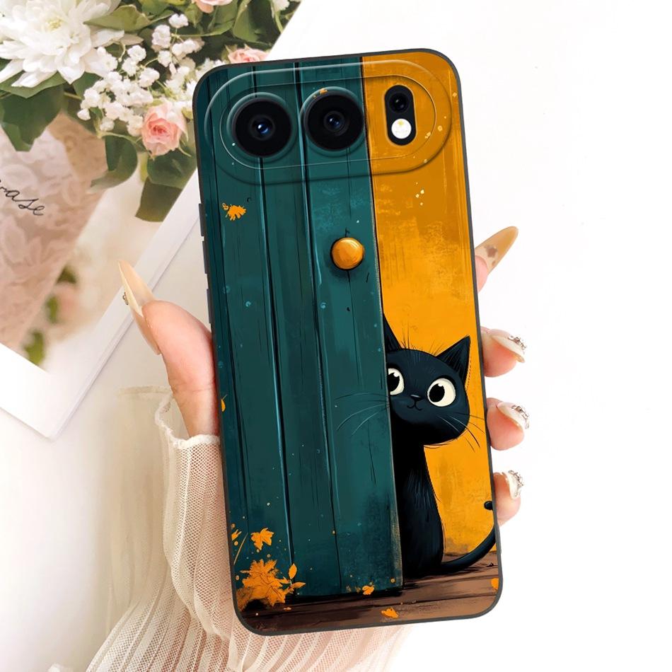 For Honor 500 5G 2026 Cute Cat Flower Cartoon Phone Case For Honor 500 MEY-AN00 Shockproof Soft Silicone Covers Bumpers