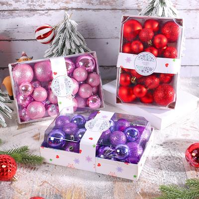 Rectangle Boxed Colored Ball 4/5/6 Cm Christmas Ball Set Shopping Mall Christmas Tree Decorative Ball