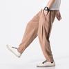 Spring and Summer Men's Casual Pants New Men's Linen Thin Trousers Cotton and Linen Harlan Pants Wholesale