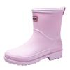 2025 Women's Mid-Calf Rain Boots - Edge Binding, Anti-Abrasion, Lightweight, Rubber Kitchen Cover Shoes