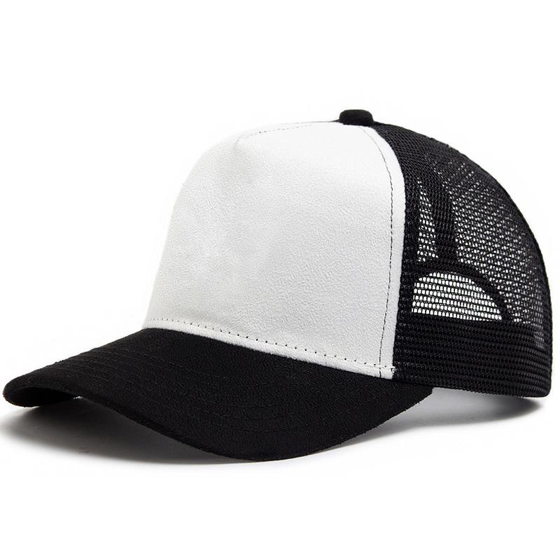 

Unisex Summer Suede Baseball Cap with Sun Protection and Mesh Design - Trendy Duckbill Hip Hop Hat Adjustable