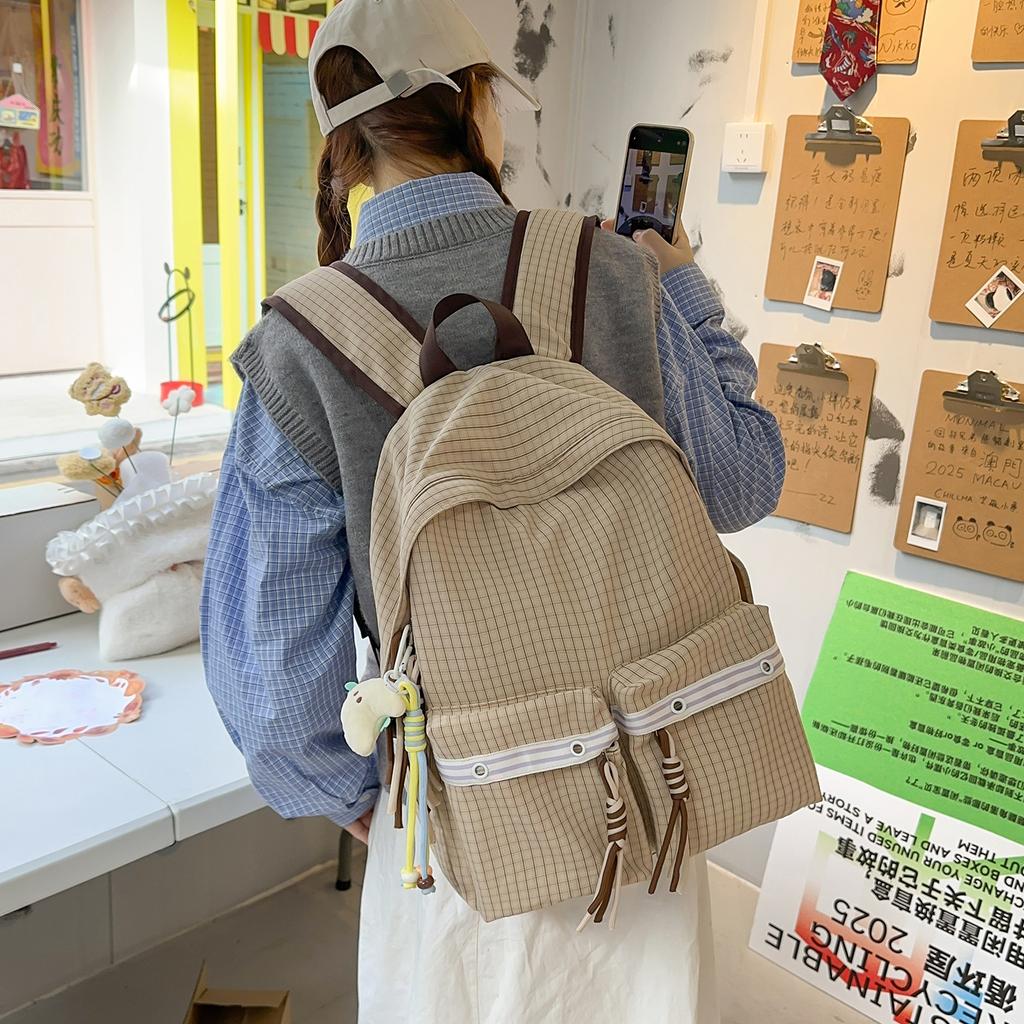 School bag junior high school girls high school students niche high value girls backpack women's backpack shoulder bag