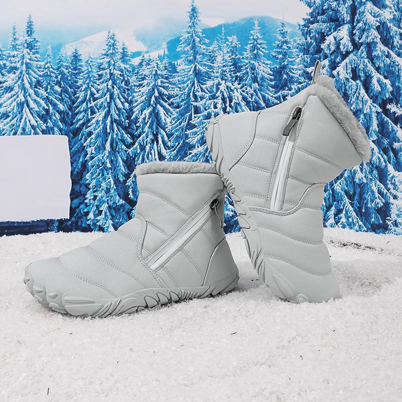 Stivali da Neve Invernali per Bambini Peluche Antiscivolo Scarpe di Cotone Impermeabili Carine Scarpe da Bambino Calde Pelliccia Ragazzi Ragazze Stivali da Neve Outdoor