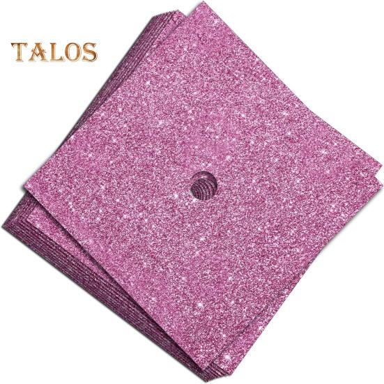 10 Pcs Glitter Cardstock Paper for Graduation Cap Decorations 10" X 10" Sparkly Construction Paper for DIY Grad Caps Crafts Scrapbook Supplies