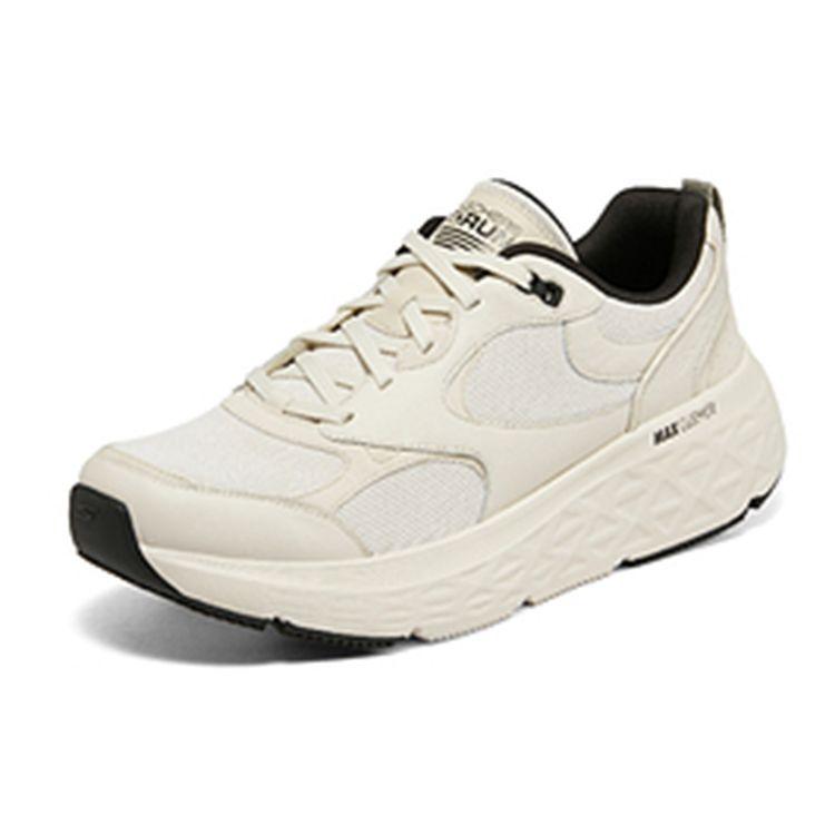 Skechers Max Cushioning Comfortable Trendy Fashion Sports Professional Shock Absorption Low Top Training Running Shoes Men Sneaker Beige 220353-NAT