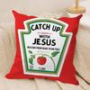 Funny KKetchup LLabel Cushion Cover Pillowcase Ultra Soft Skin Friendly Fabric Cloud Like Comfort  Concealed Zipper