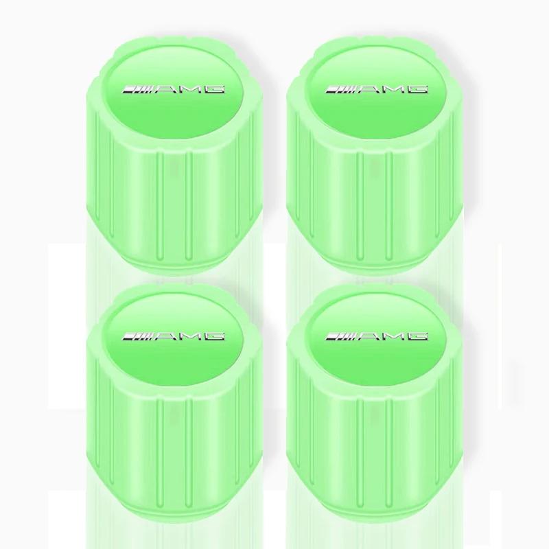 4Pcs Luminous Car Tire Valve Caps Badge Emblem Auto Accessories for Mercedes Benz New B/C/E CLA GLA GLC GLK Class A Class C200L FI1 QQ63