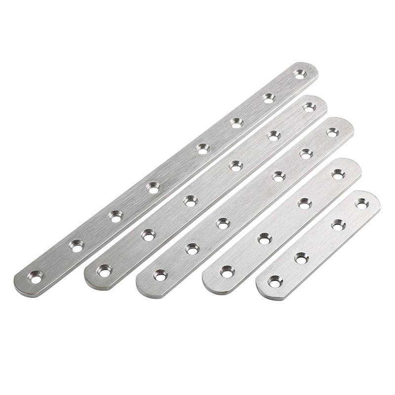 Five silver stainless steel straight bracket, straight bracket corner code for home fixing bracket