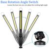 USB Rechargeable LED Flashlight New COB Magnetic Work Light Portable Lantern Camping Torch Car Repair Lamp With Built-in Battery