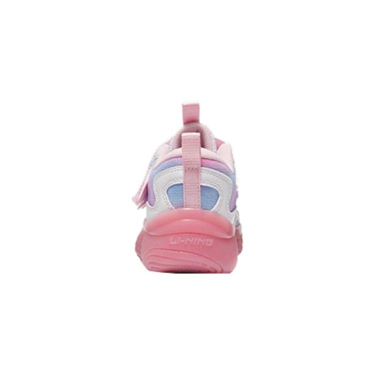 Li Ning Comfortable Low-Top Sports Shoes With Slip Resistance And Shock Absorption Kids Sneakers Pink YKNS012-2