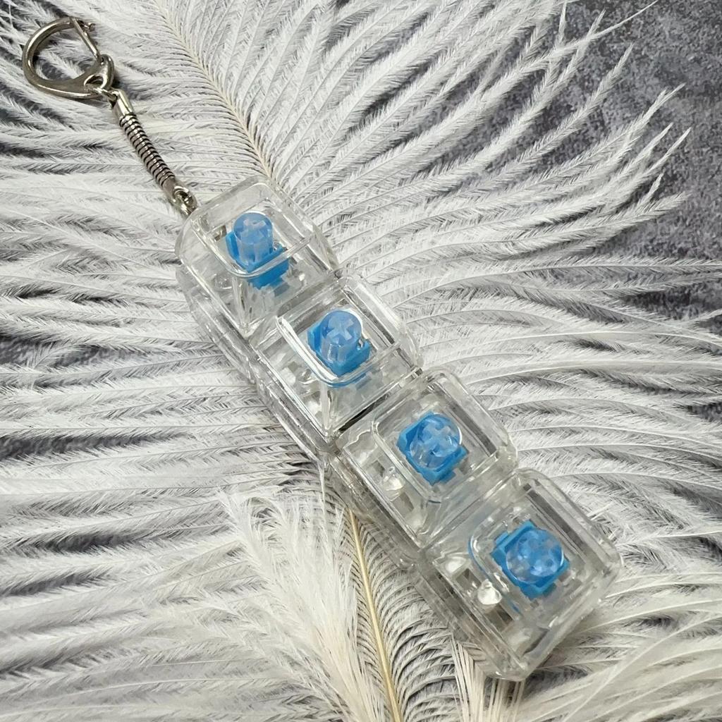 Світлодільний брелок-клавіатура, іграшки-фіджети, кришталевий клікер, сенсорна іграшка для зняття стресу, брелок-клавіатура, фіджет-гаджет для дорослих та дітей