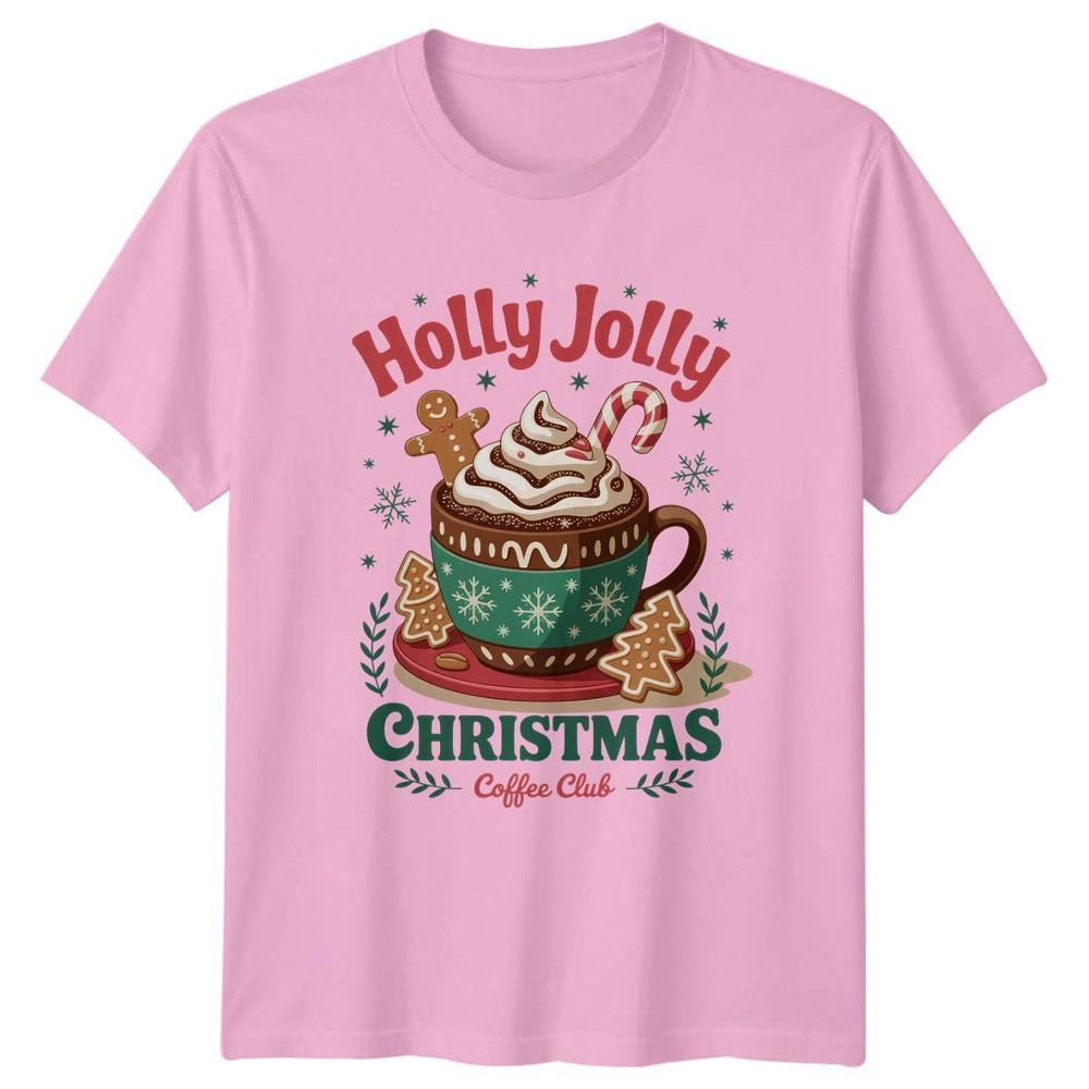 Holly Jolly Christmas Coffee Club Holiday Unisexs TShirt Unisexs Graphic Tee